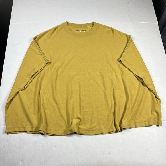KOTO UO Womens Oversized T-Shirt Mustard Yellow Casual Short Sleeve Retro Tee XS - Picture 1 of 10